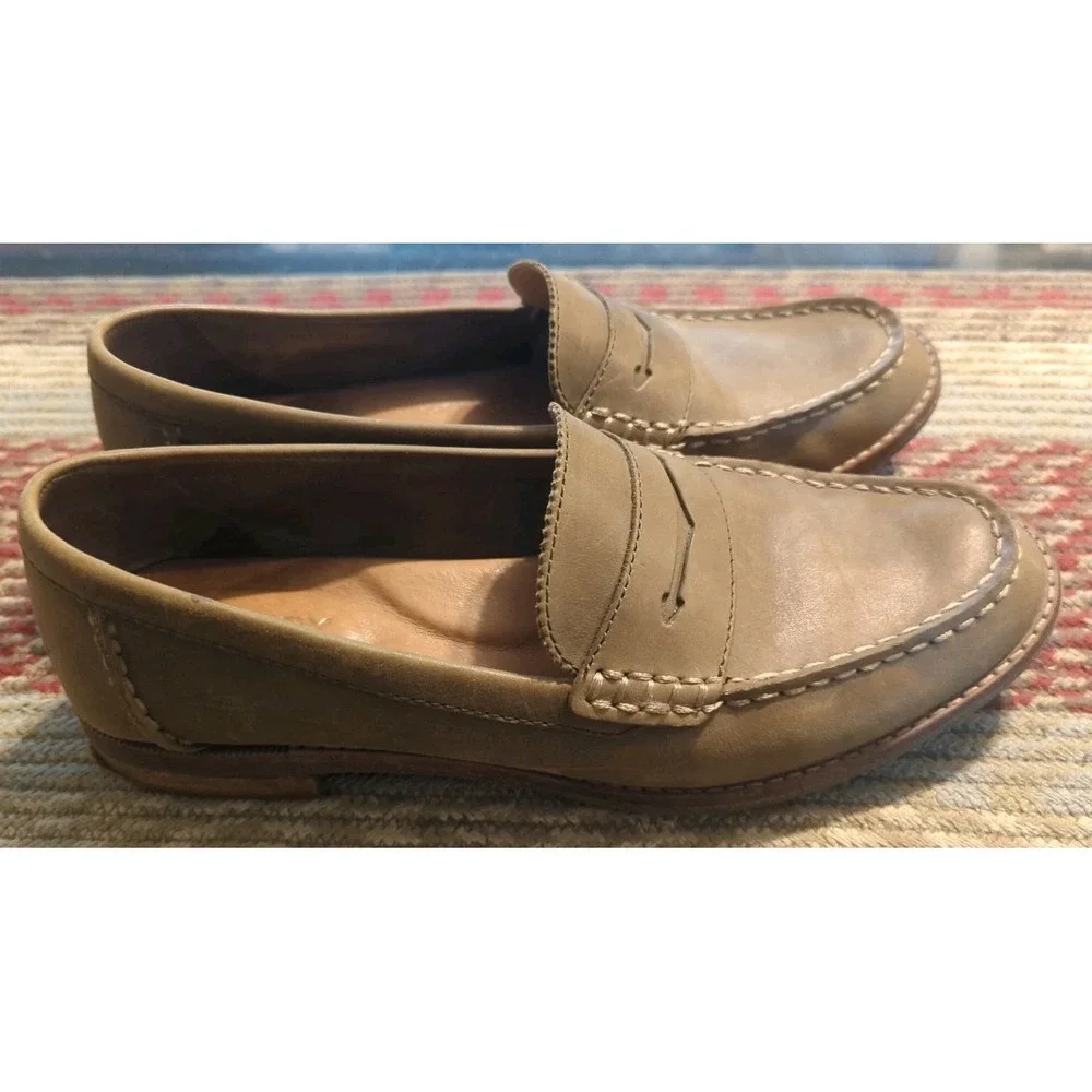 SPERRY Seaport Penny Loafer Leather Women's Size‎ 6 (STS82358) Taupe Brown